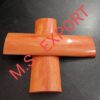 Camel bone scale-DYED  ORANGE SMOOTH BONE RADIUS SCALE