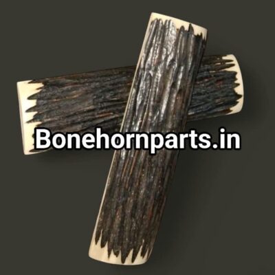 Stag jigged bone knife handle scales