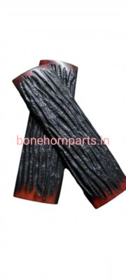 Bone black amber jigged knife handle scales 02