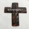Bone texture amber jigged knife handle scales