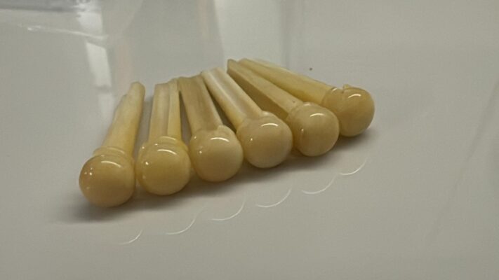 High quality plain bone bridge pins slotted