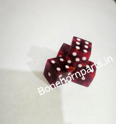 Red Acrylic dice with white dot