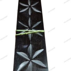Buffalo horn flower leaf design knife handle scales